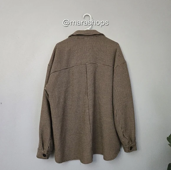 Current Air Houndstooth Printed Shirt Jacket - Picture 7 of 9